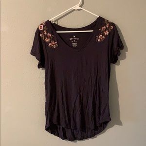 Gray Flower T Shirt - Size S